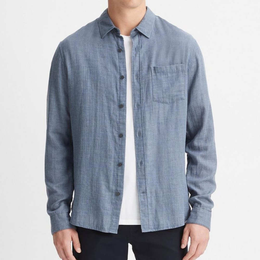 Vince Double Faced Long Sleeve Shirt NWOT